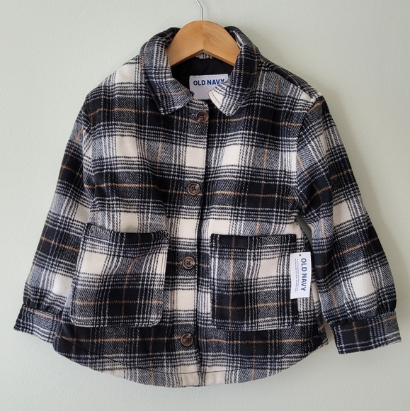 Old Navy Kids Plaid Shacket/Coat | 4T | New - Picture 1 of 6